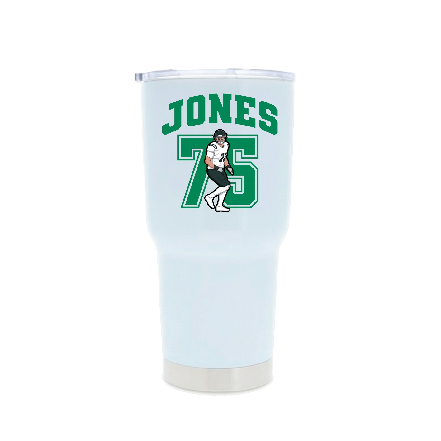 30oz Stainless Steel Tumbler — Number in White
