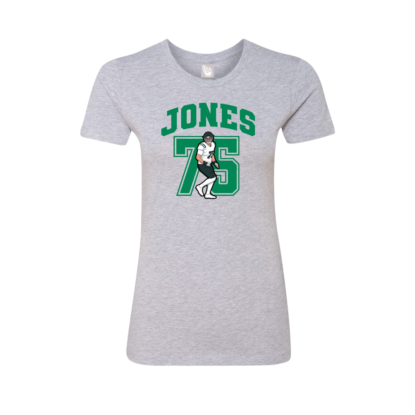Fitted Women's Tee — Number in Grey