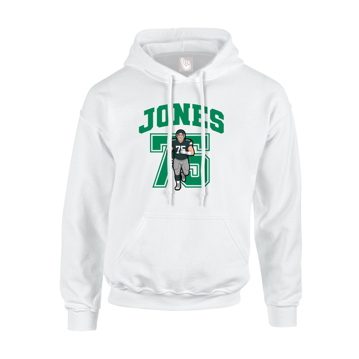 Hoodie — Number in White