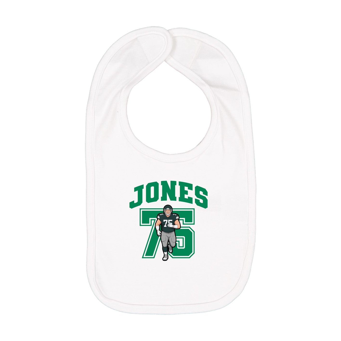 Infant Bib — Number in White