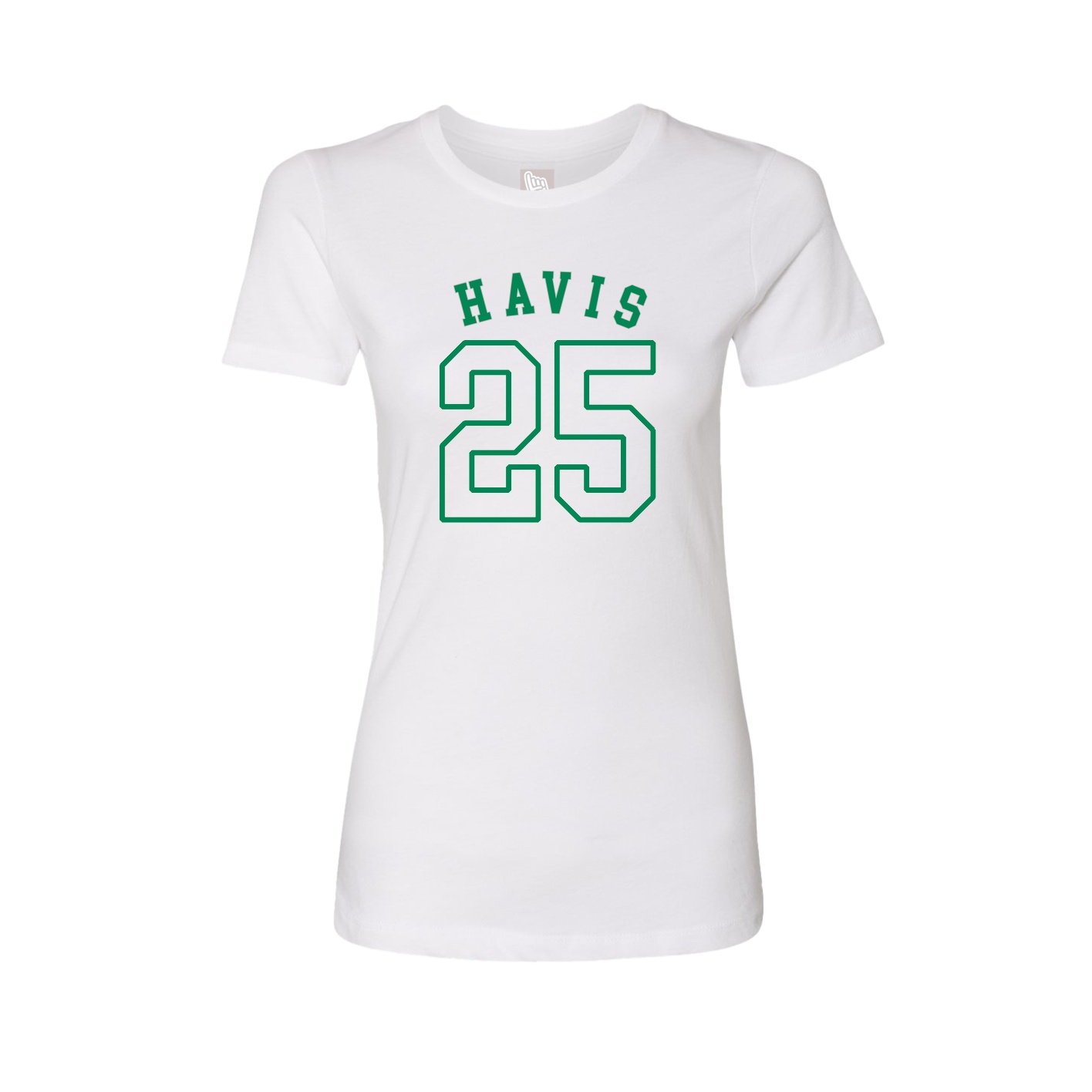 Fitted Women's Tee — Shirsey Arch in White