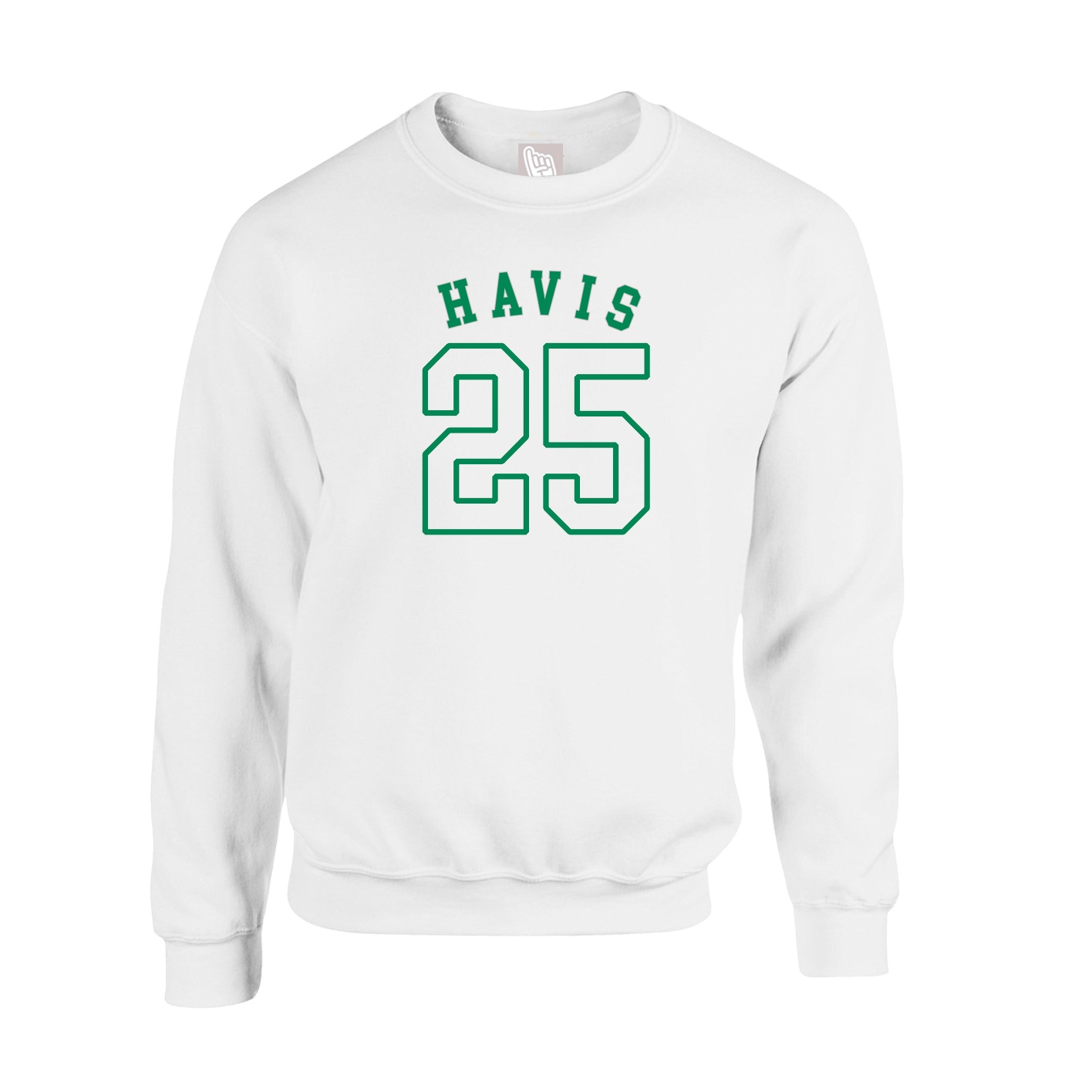Fleece Crew — Shirsey Arch in White