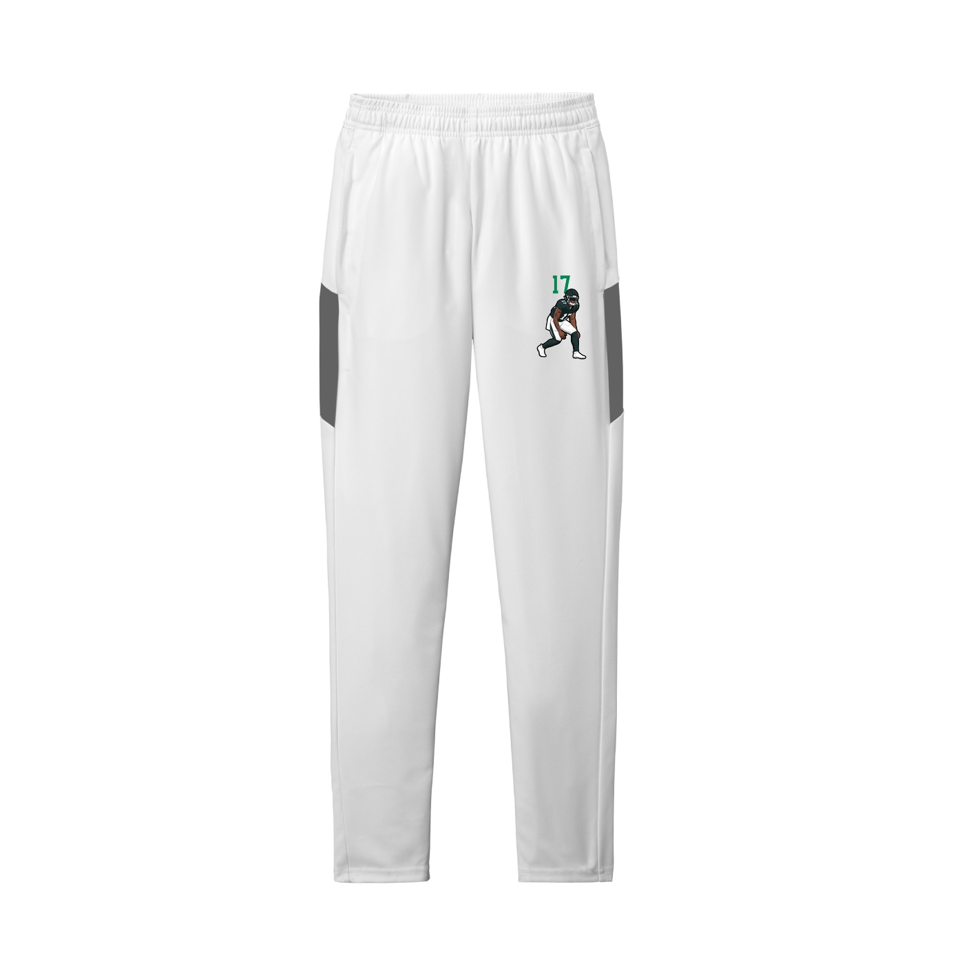 Team Travel Pant — Number Top in White/Grey