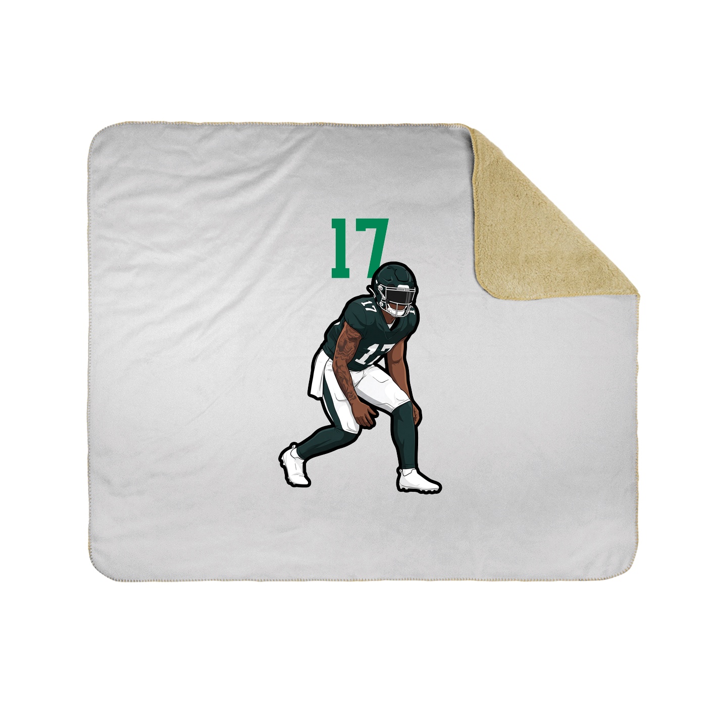Throw Blanket — Number Top in White