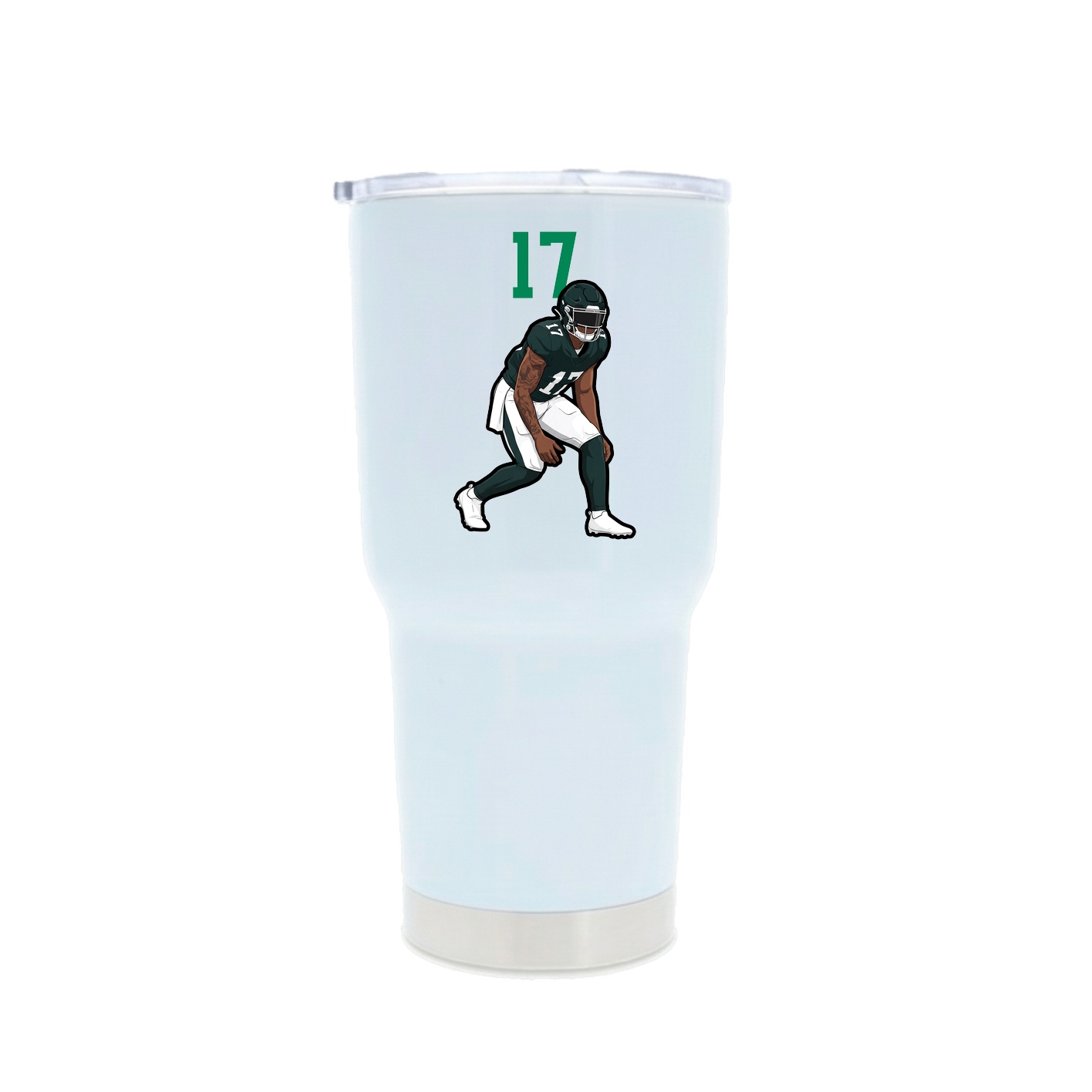 30oz Stainless Steel Tumbler — Number Top in White