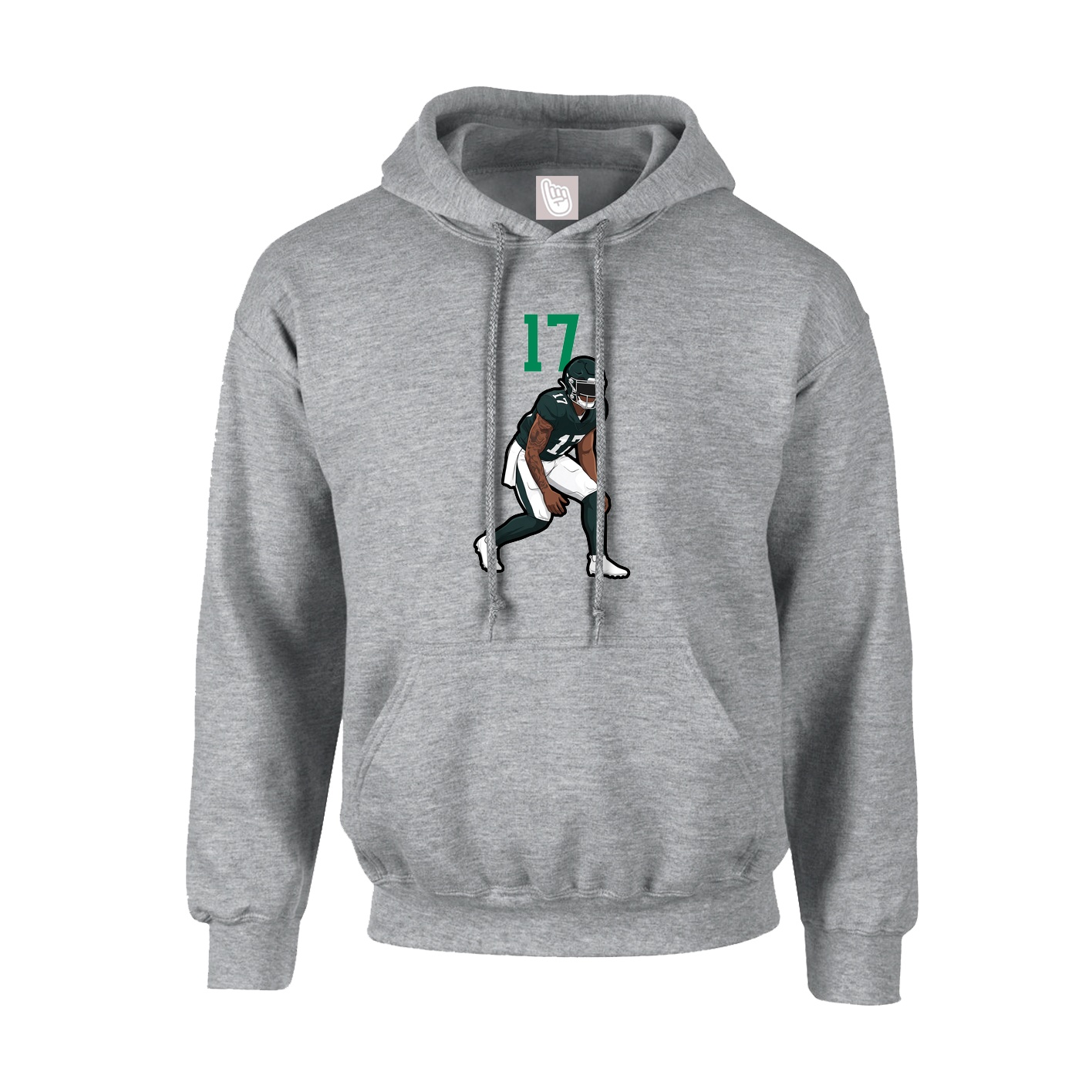 Youth Hoodie — Number Top in Grey