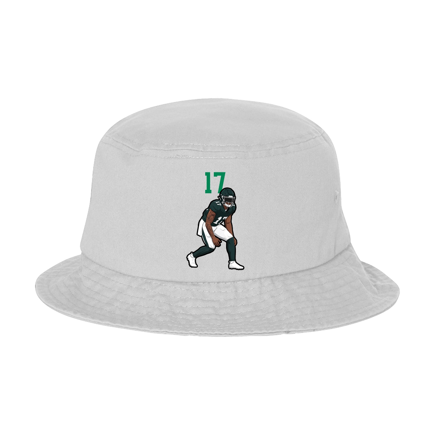 Bucket Cap — Number Top in White