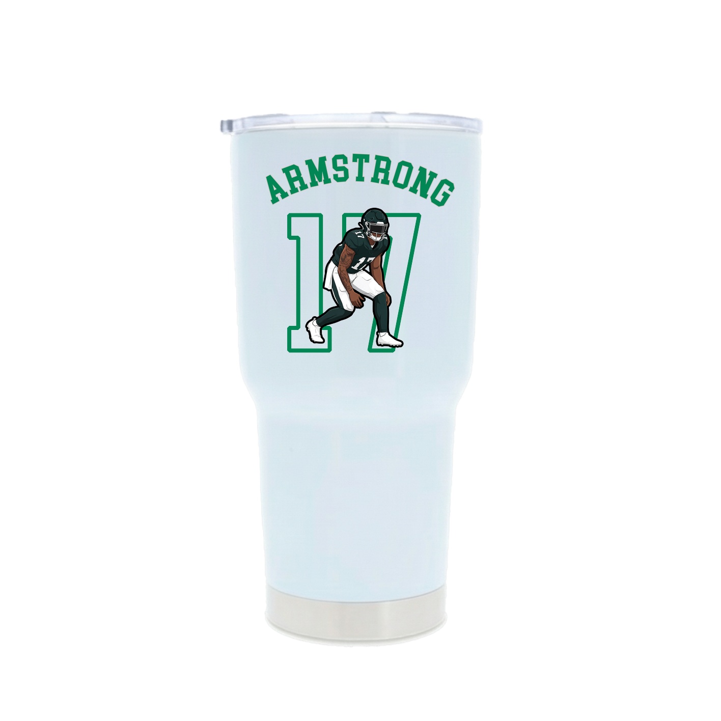 30oz Stainless Steel Tumbler — Shirsey Arch in White