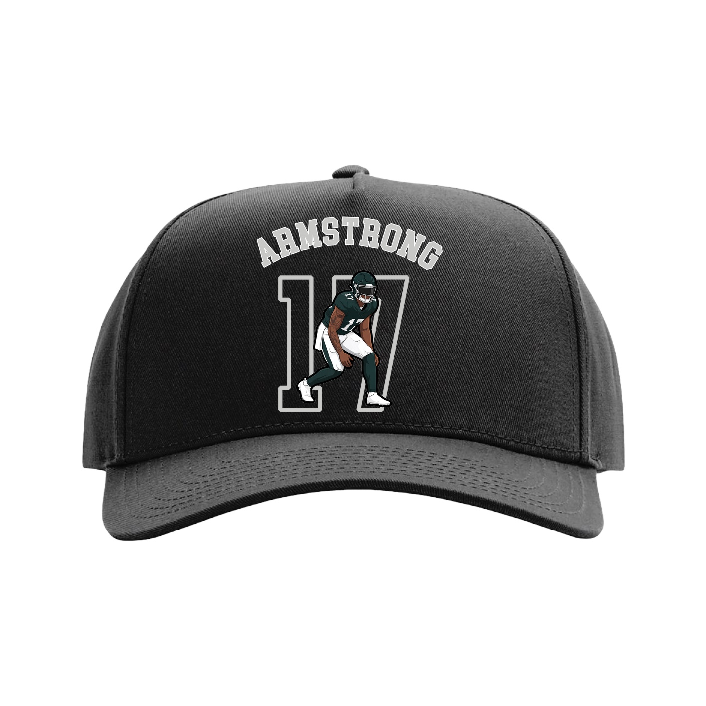 Full Fabric Five-Panel Champ Cap — Shirsey Arch in Black