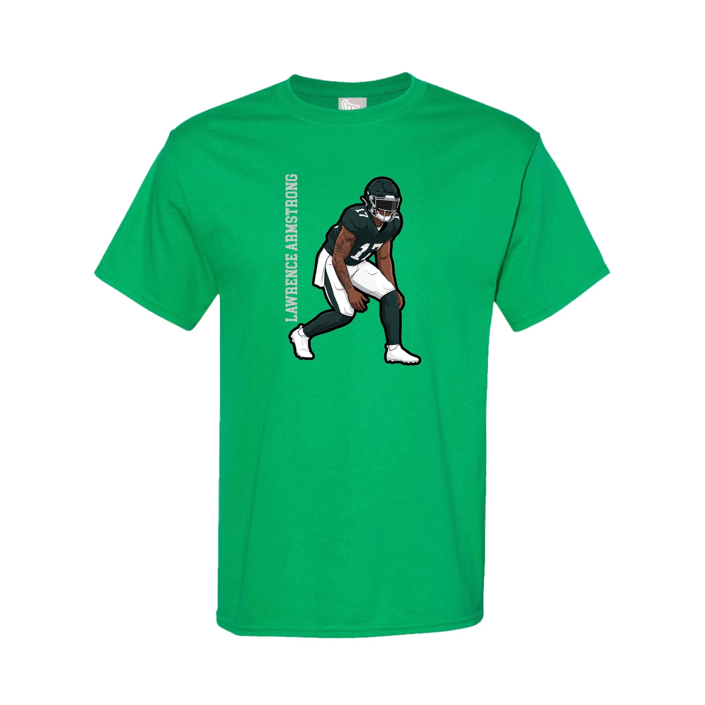 Tee — Name Vertical in Green