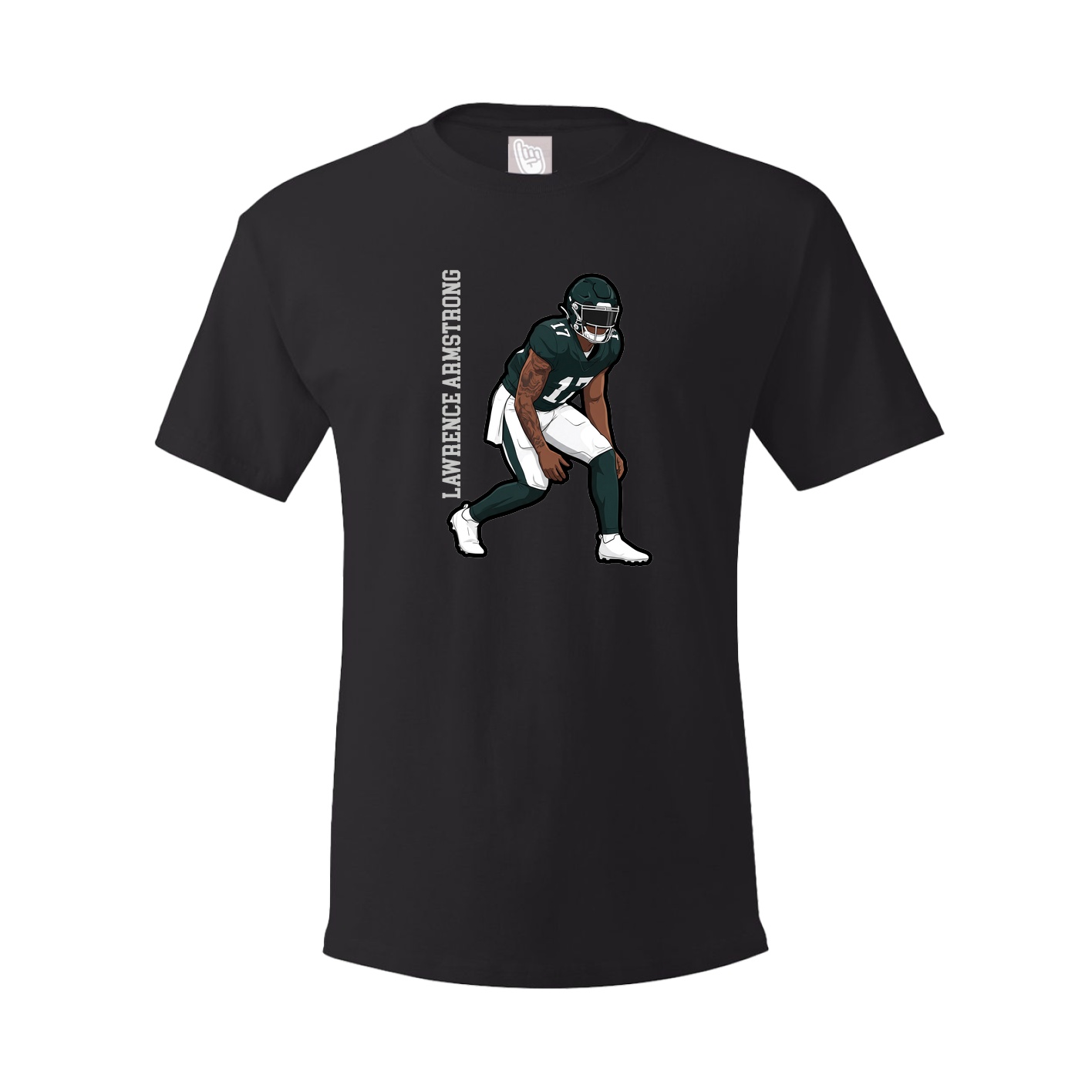 Youth Tee — Name Vertical in Black