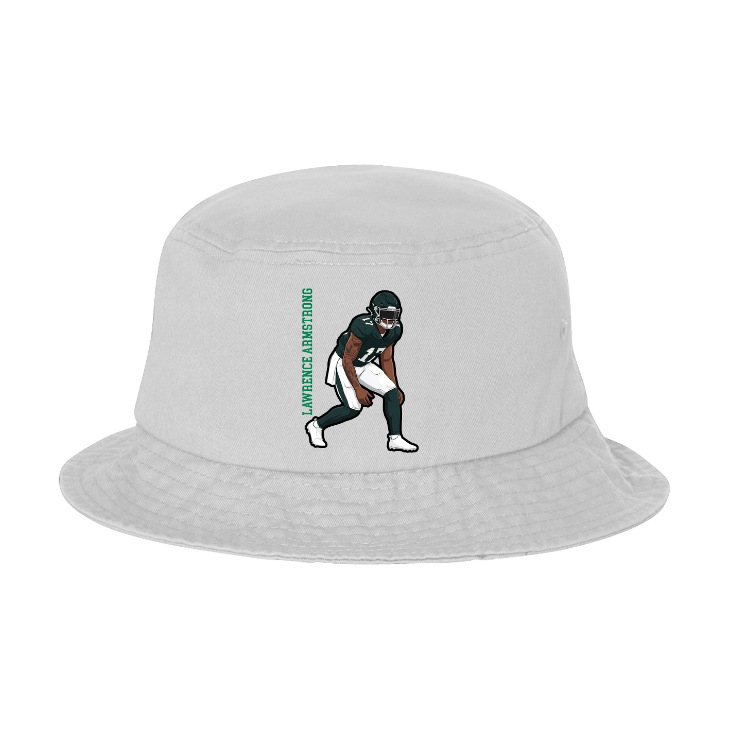 Bucket Cap — Name Vertical in White
