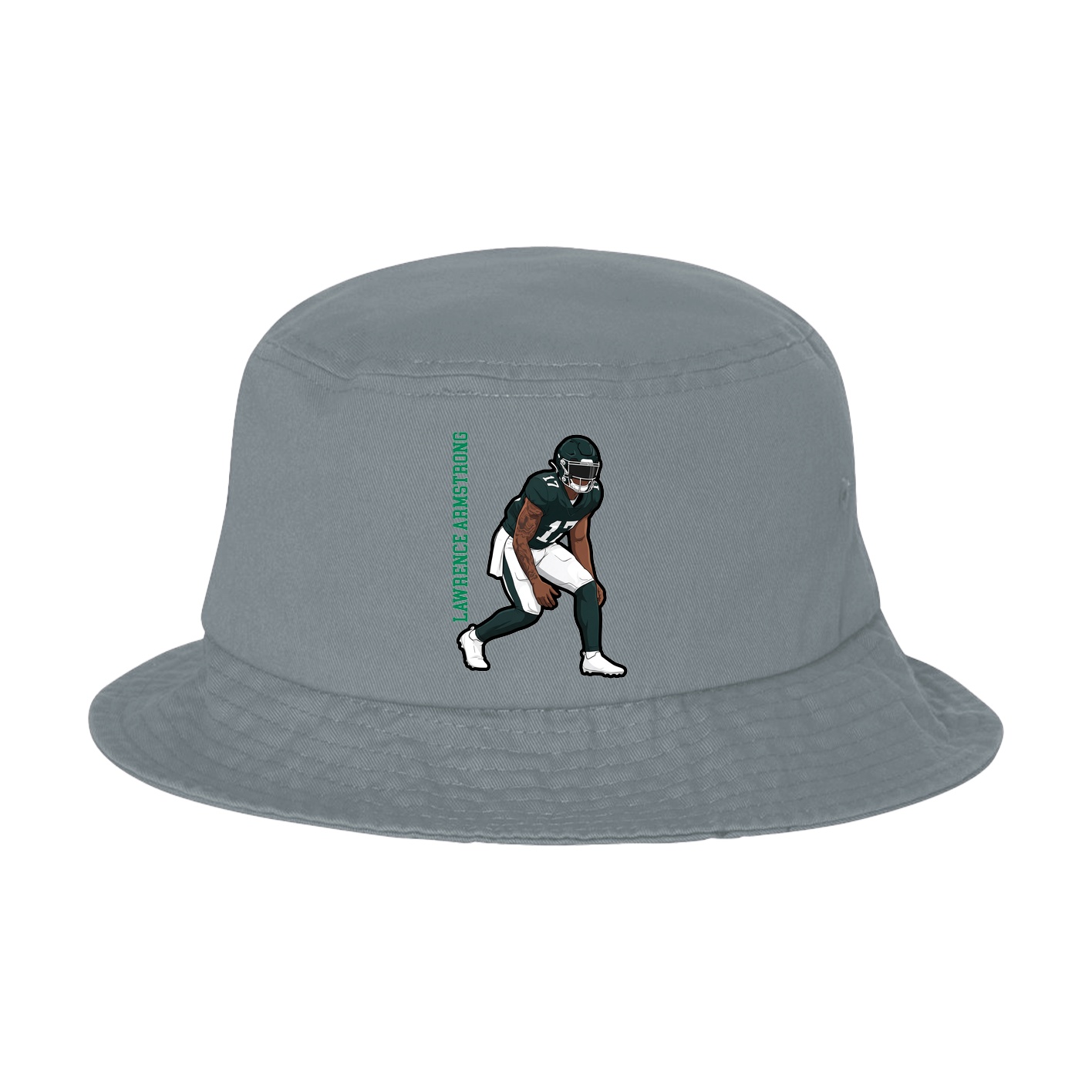 Bucket Cap — Name Vertical in Grey