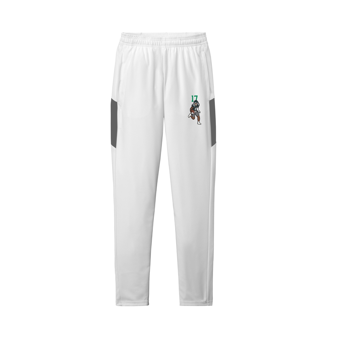 Team Travel Pant — Number Top in White/Grey