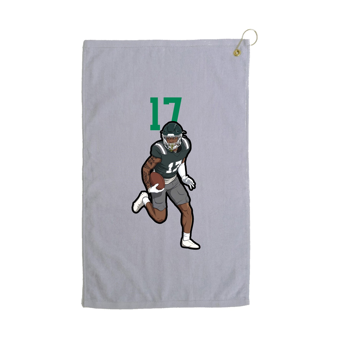 Golf Towel — Number Top in Grey