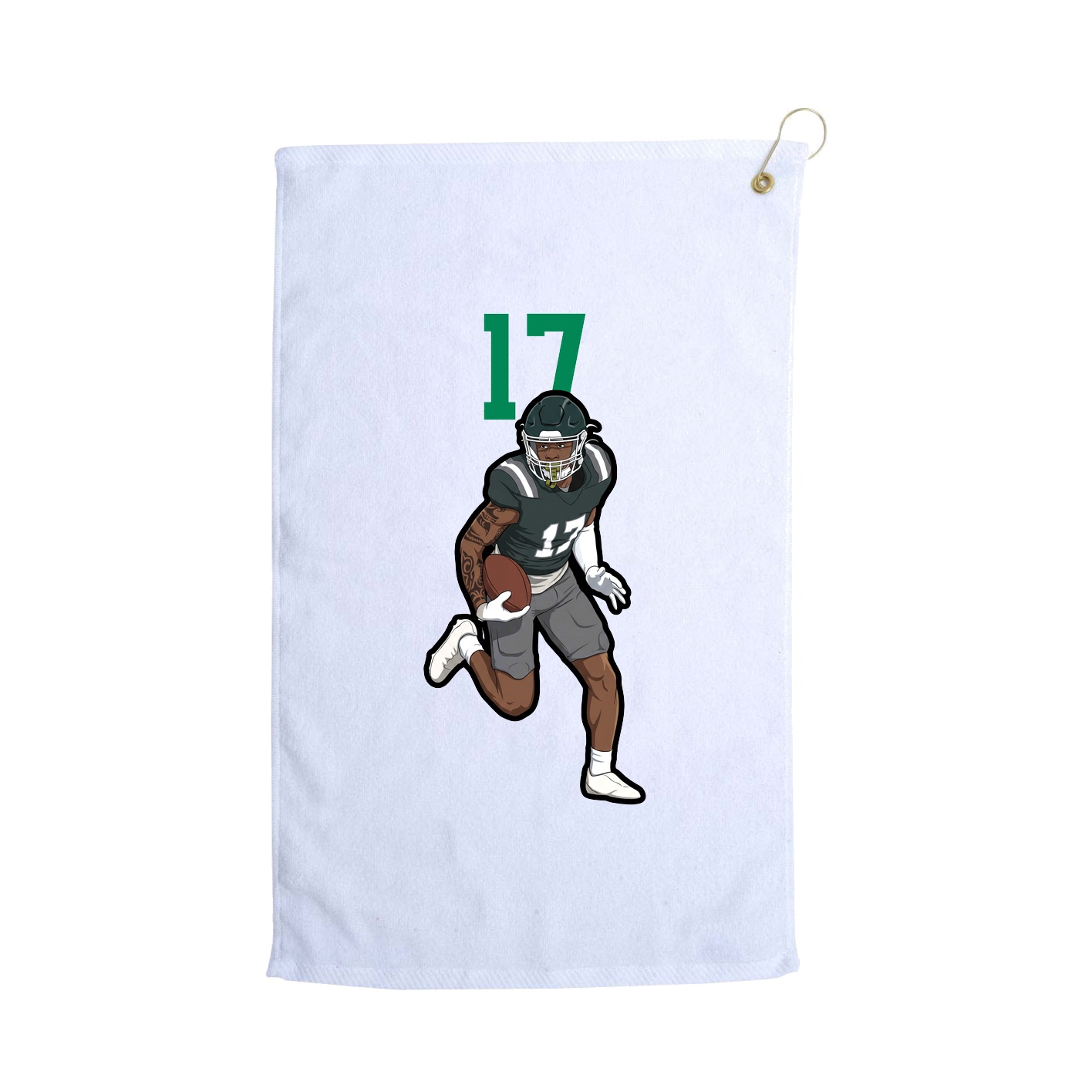 Golf Towel — Number Top in White