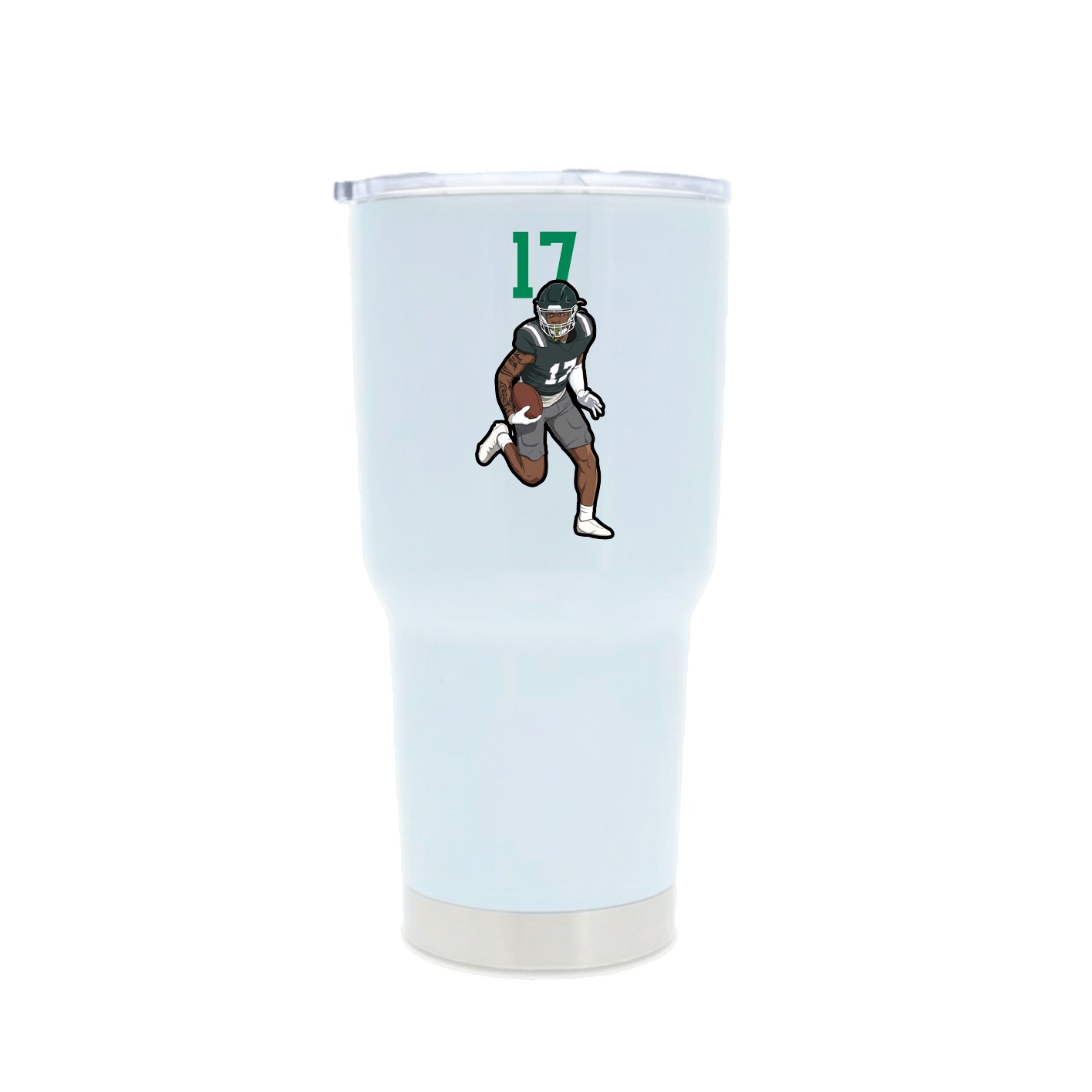 30oz Stainless Steel Tumbler — Number Top in White