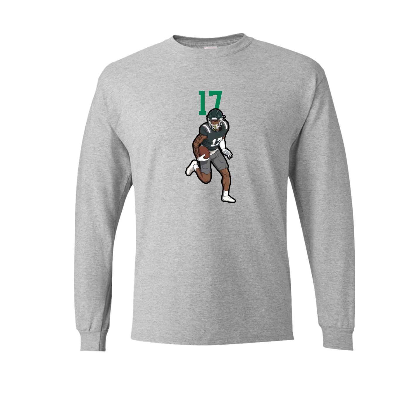 Long Sleeve Tee — Number Top in Grey