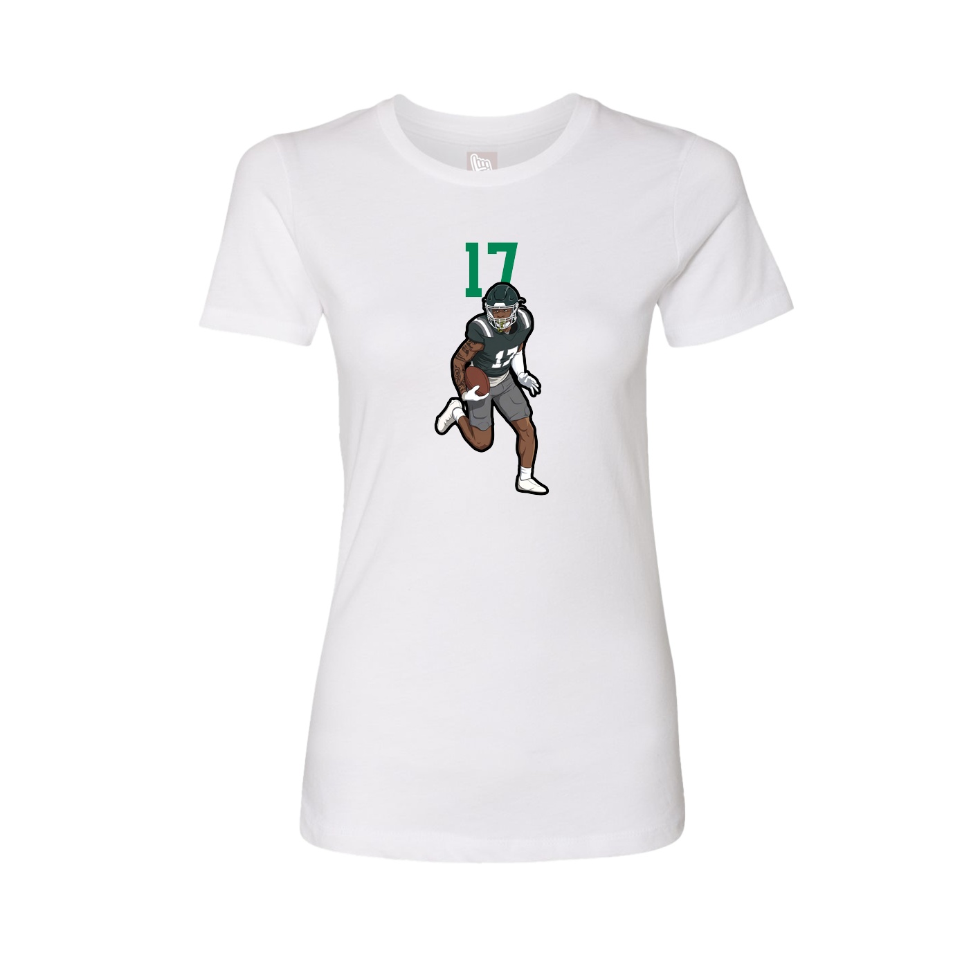 Fitted Women's Tee — Number Top in White