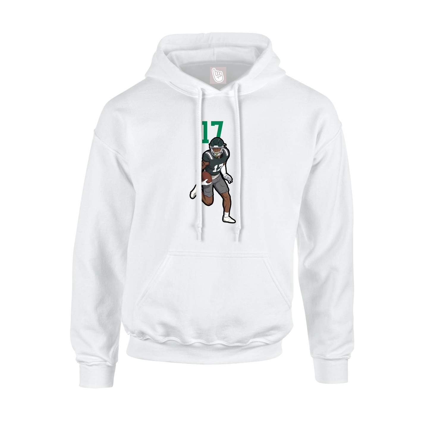 Hoodie — Number Top in White