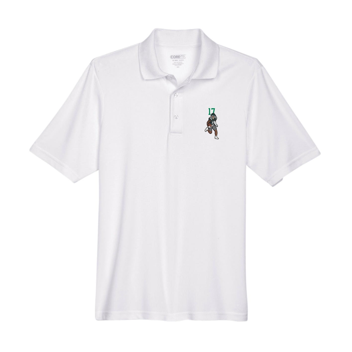 Performance Polo — Number Top in White