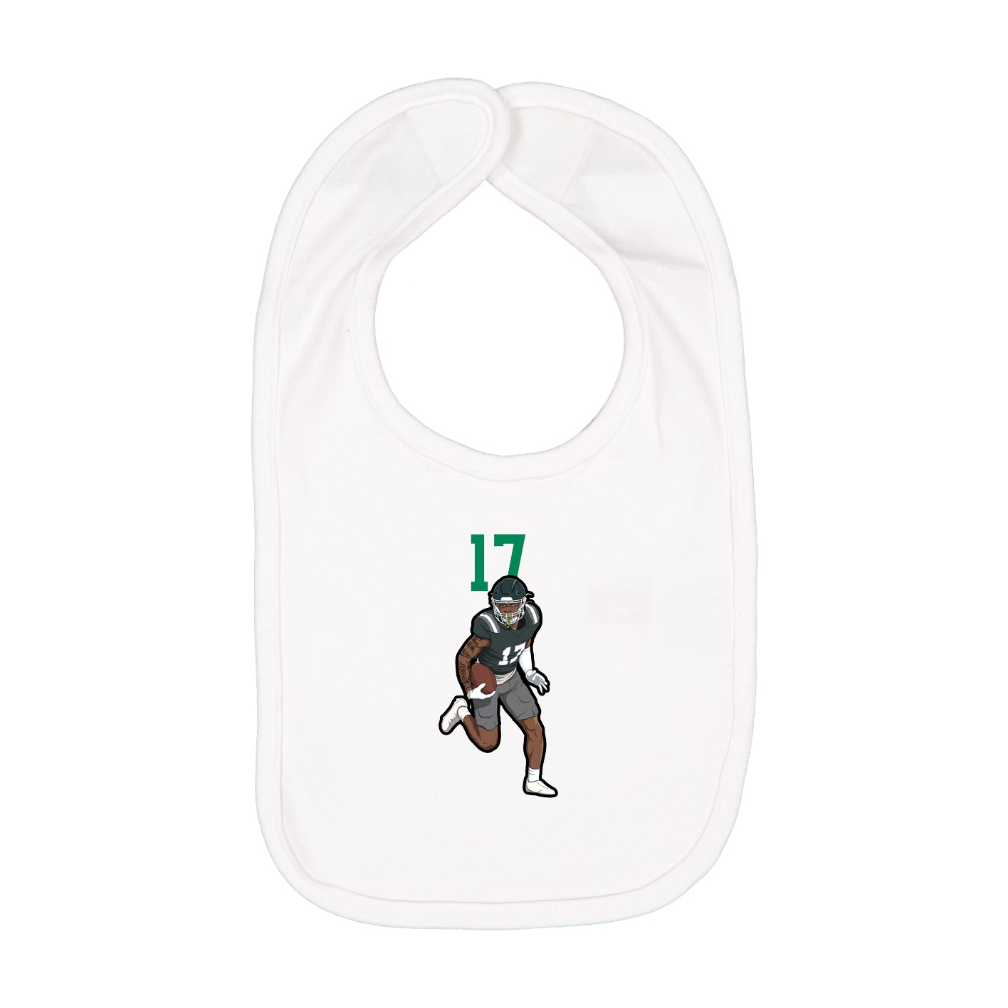 Infant Bib — Number Top in White