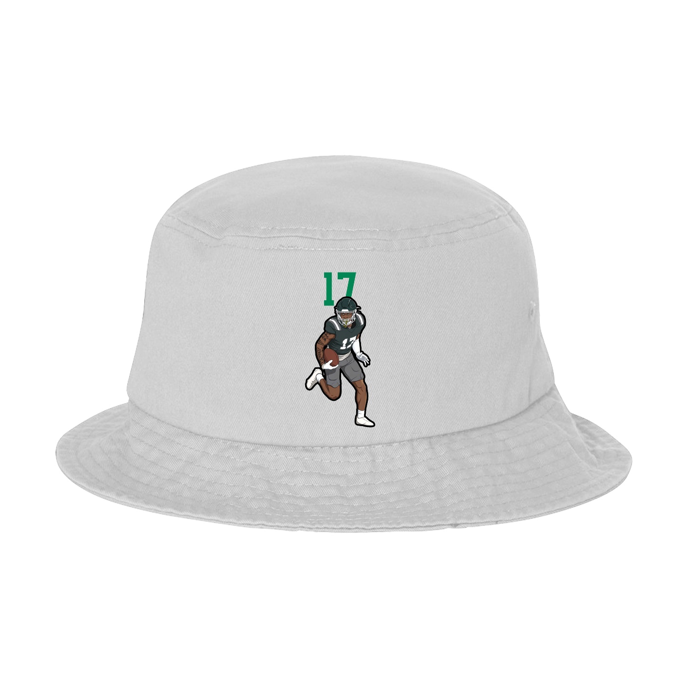 Bucket Cap — Number Top in White