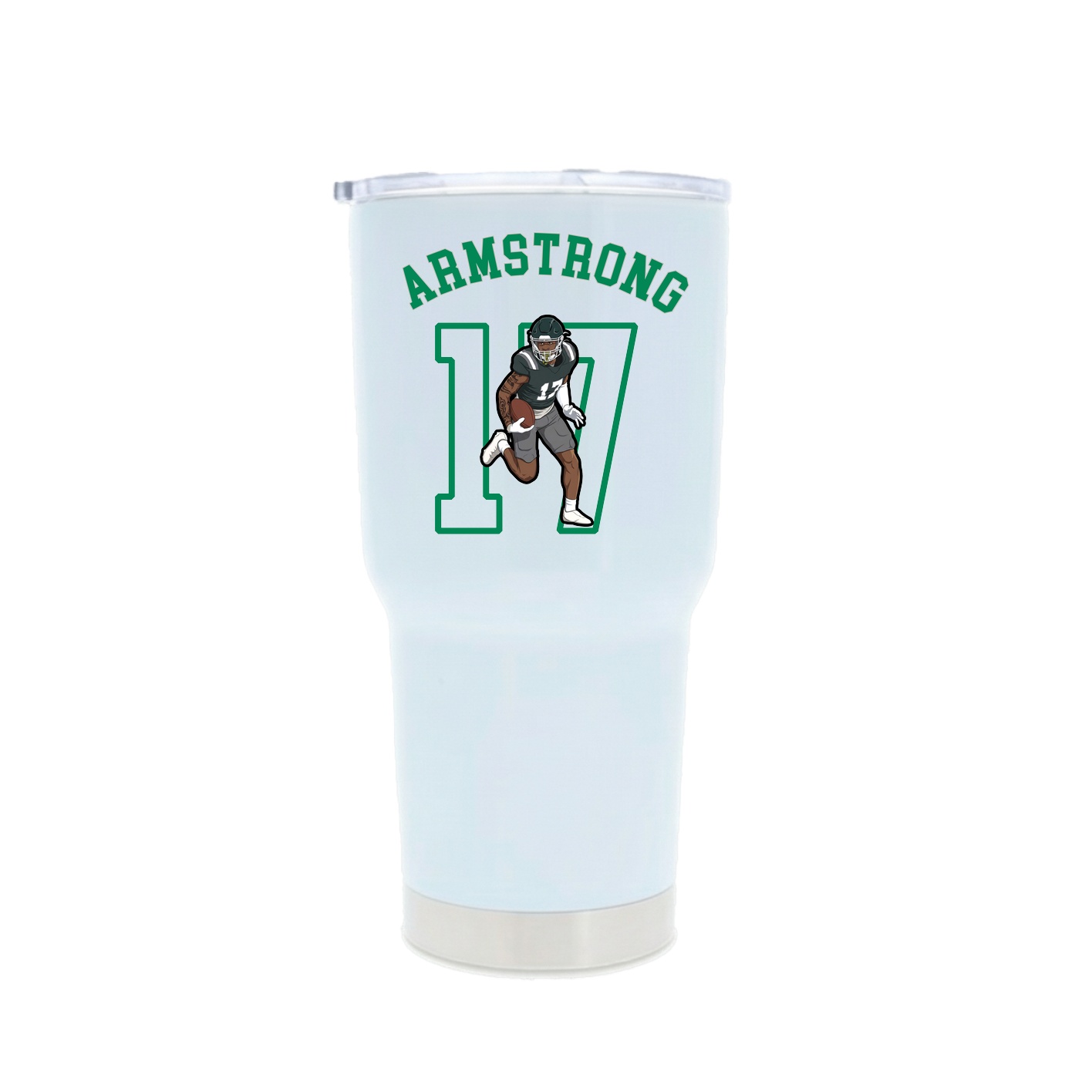 30oz Stainless Steel Tumbler — Shirsey Arch in White