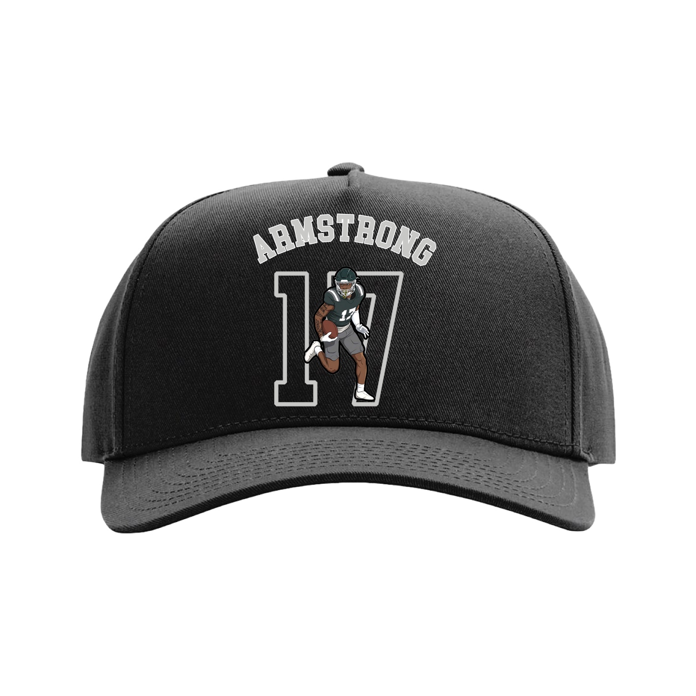 Full Fabric Five-Panel Champ Cap — Shirsey Arch in Black