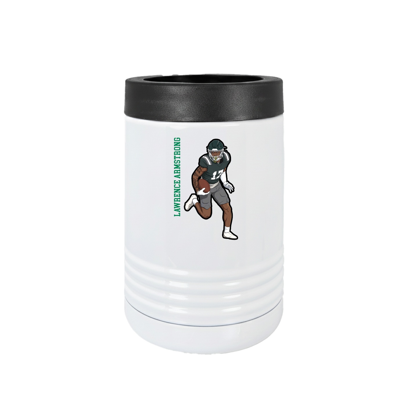 Beverage Holder — Name Vertical in White