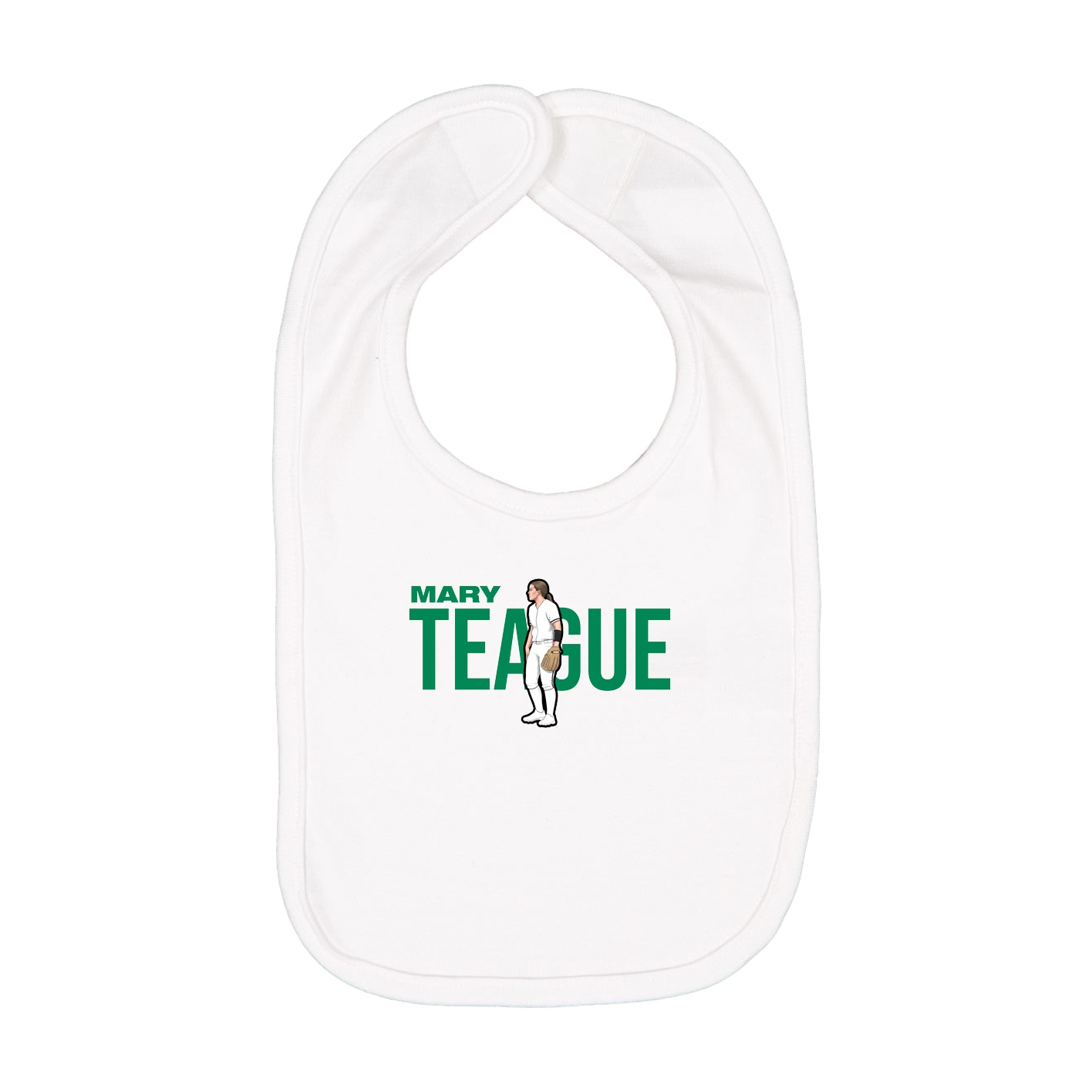 Infant Bib — Player Name in White