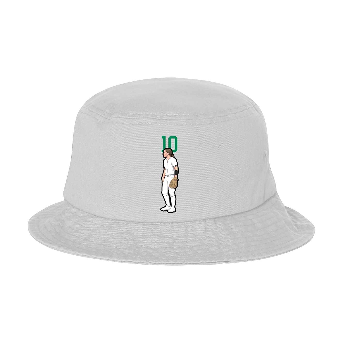 Bucket Cap — Number Top in White