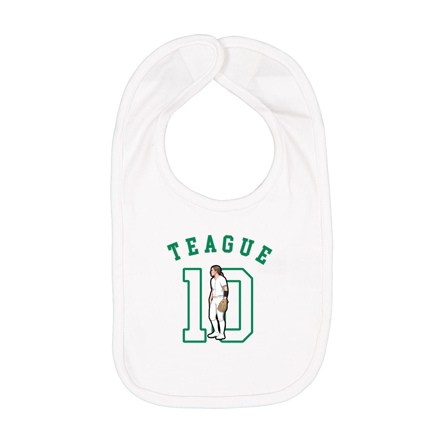 Infant Bib — Shirsey Arch in White