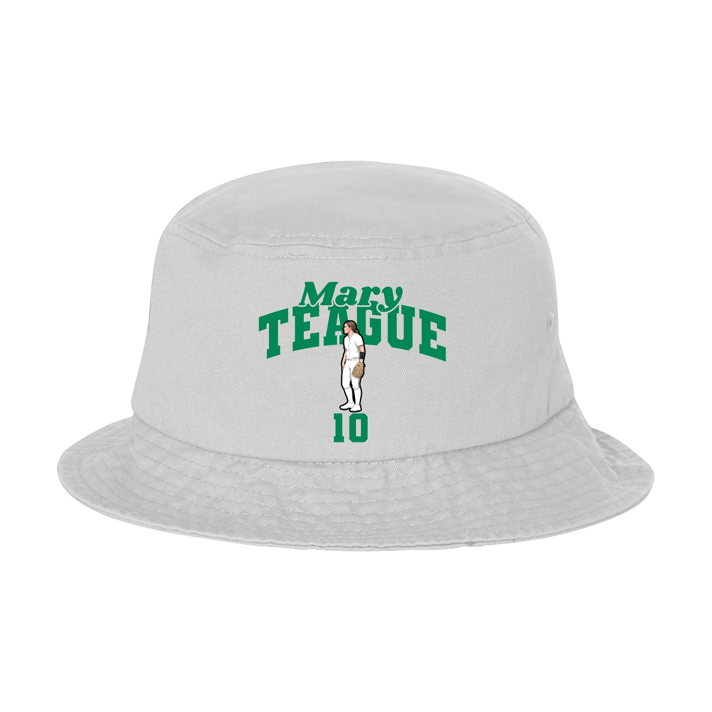 Bucket Cap — Signature Arch in White