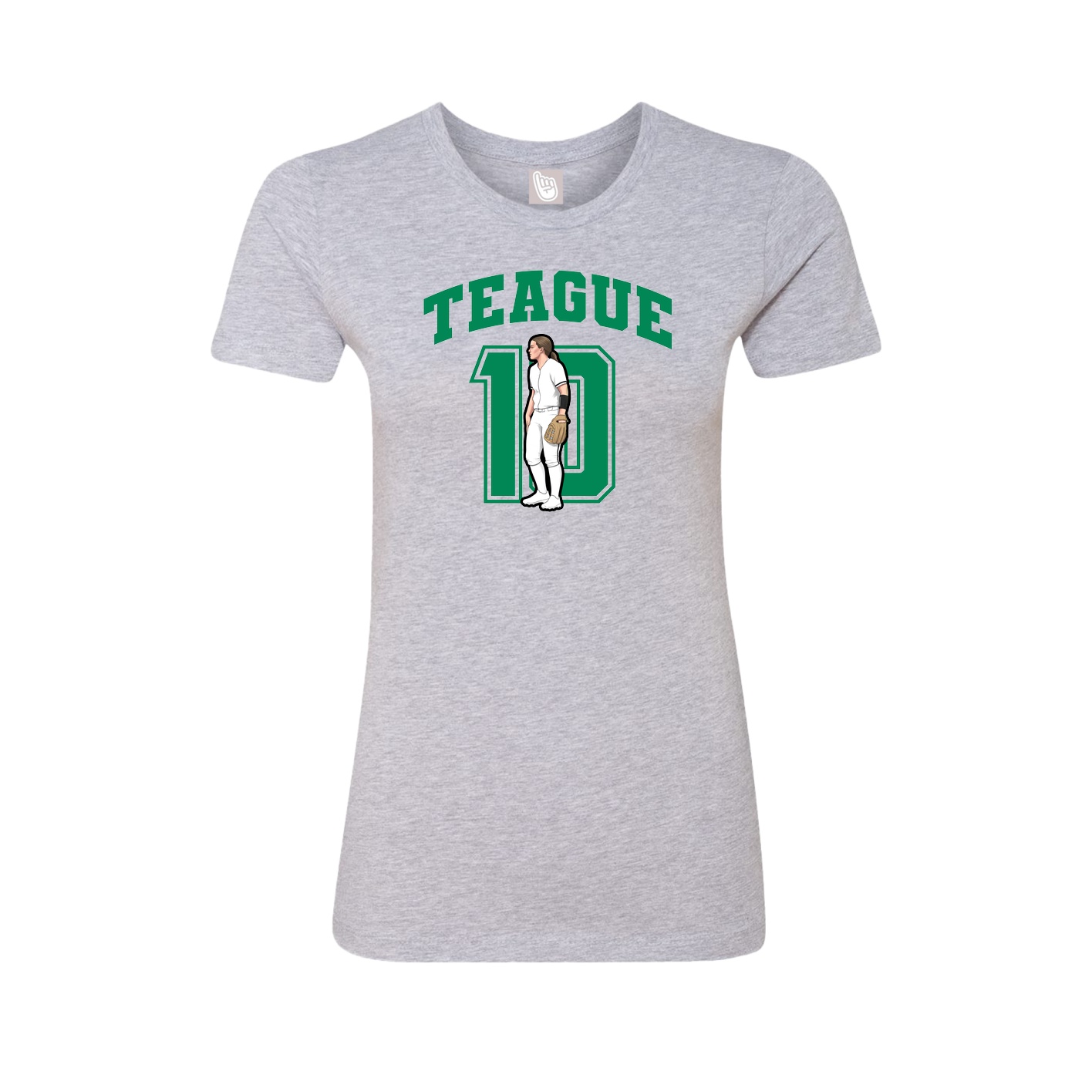 Fitted Women's Tee — Number in Grey