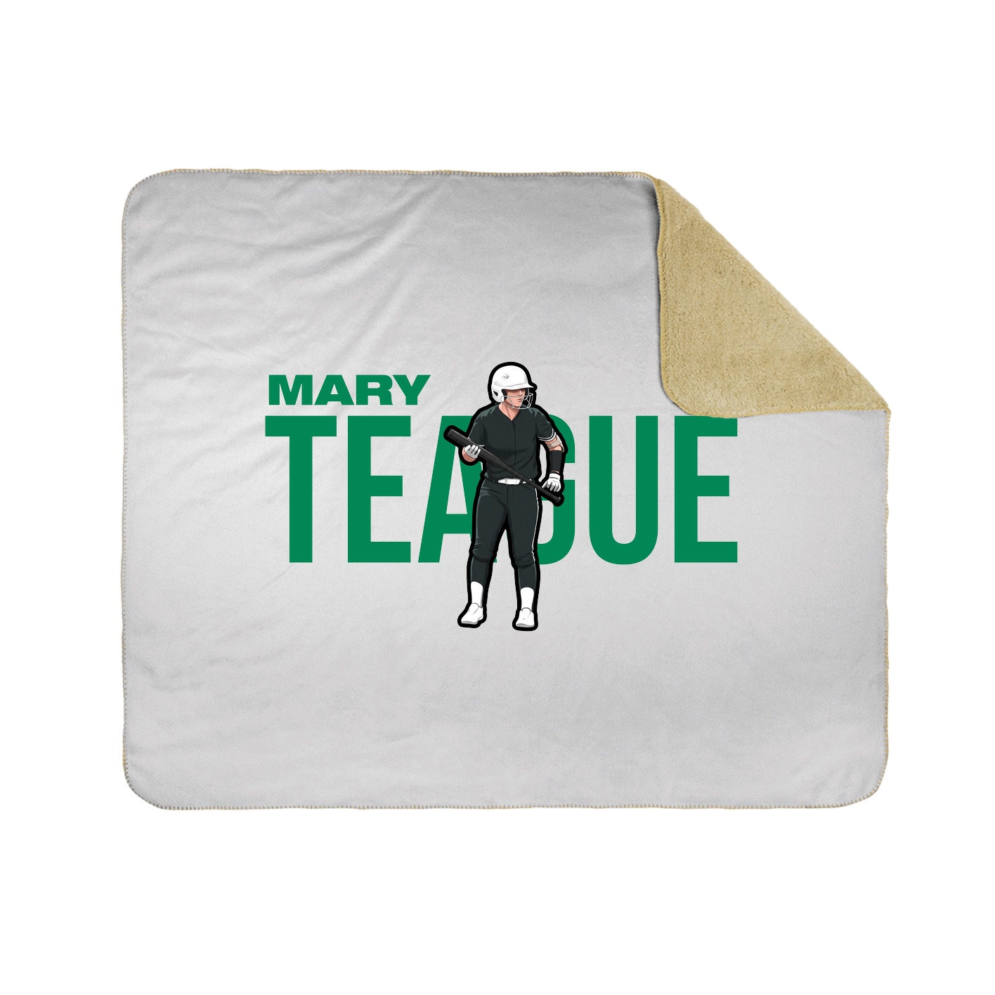 Throw Blanket — Player Name in White