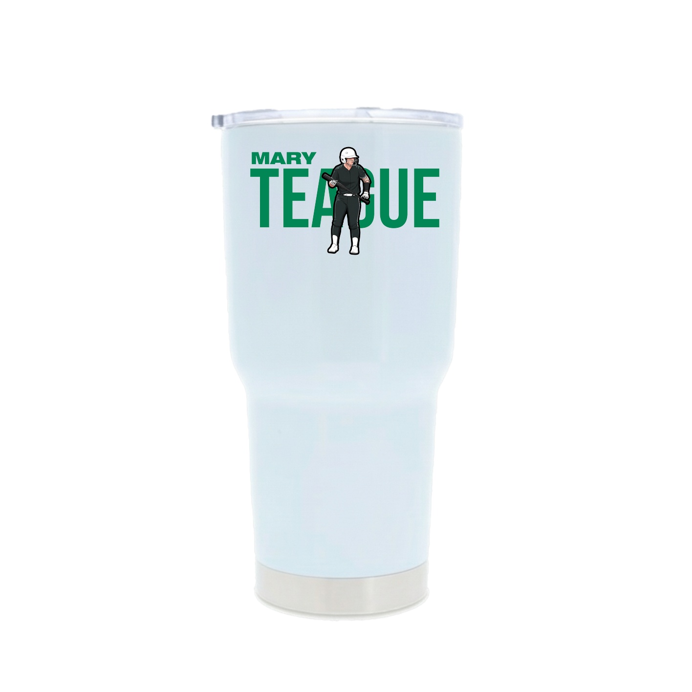 30oz Stainless Steel Tumbler — Player Name in White
