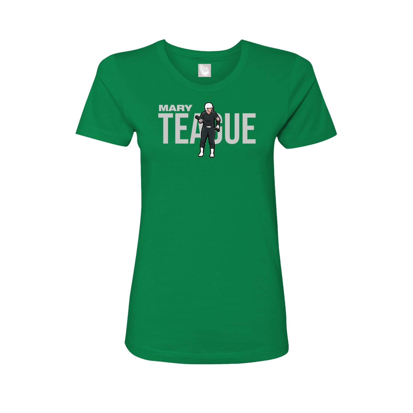 Fitted Women's Tee — Player Name in Green