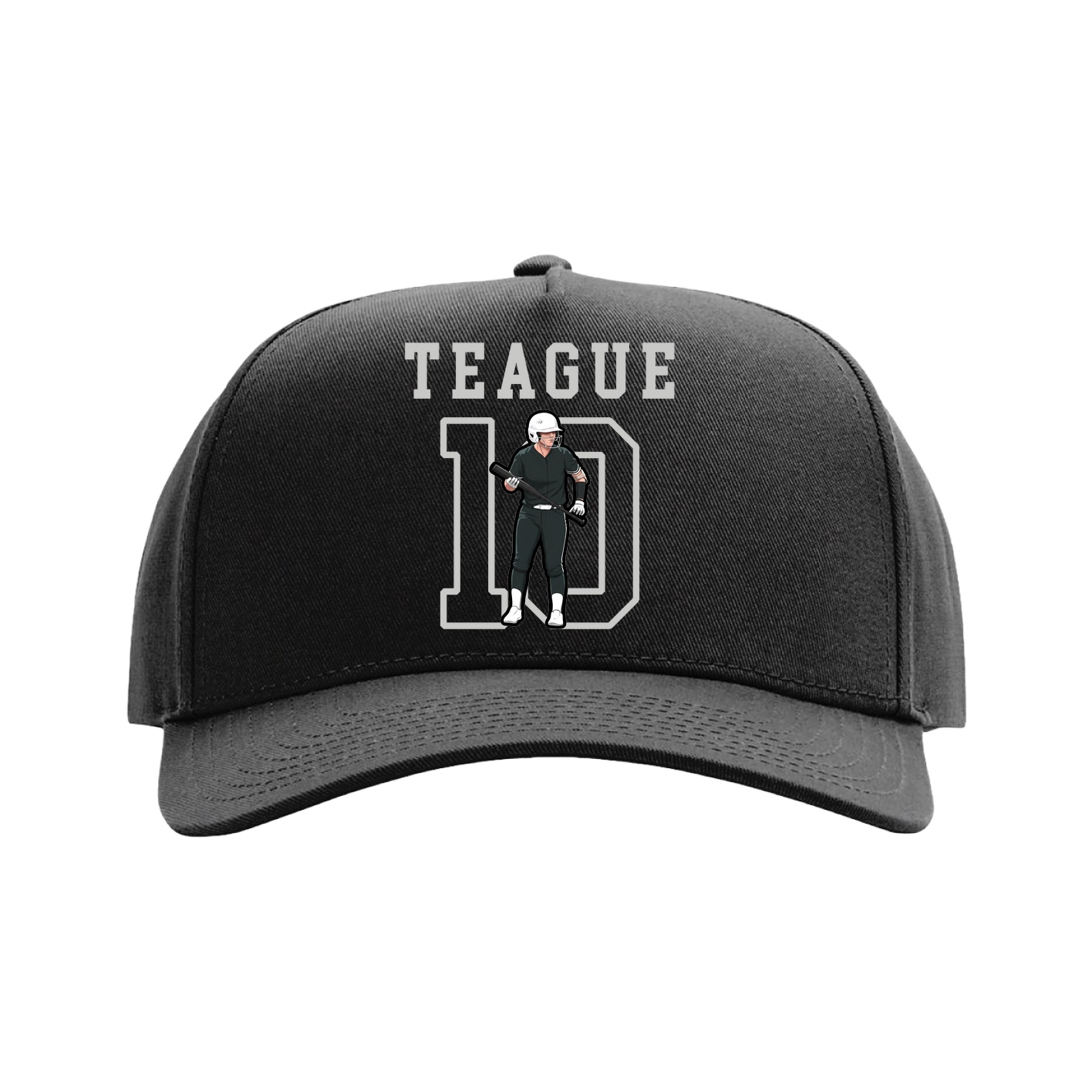 Full Fabric Five-Panel Champ Cap — Shirsey in Black