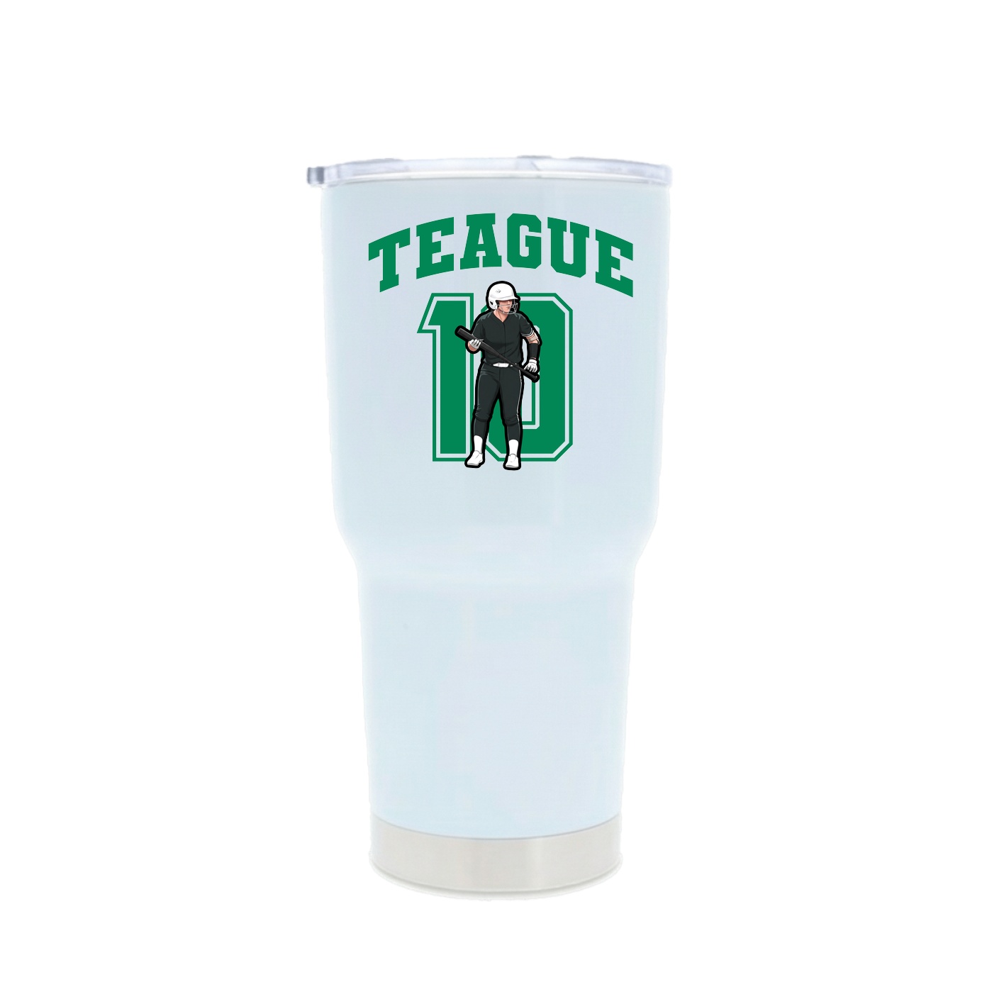 30oz Stainless Steel Tumbler — Number in White