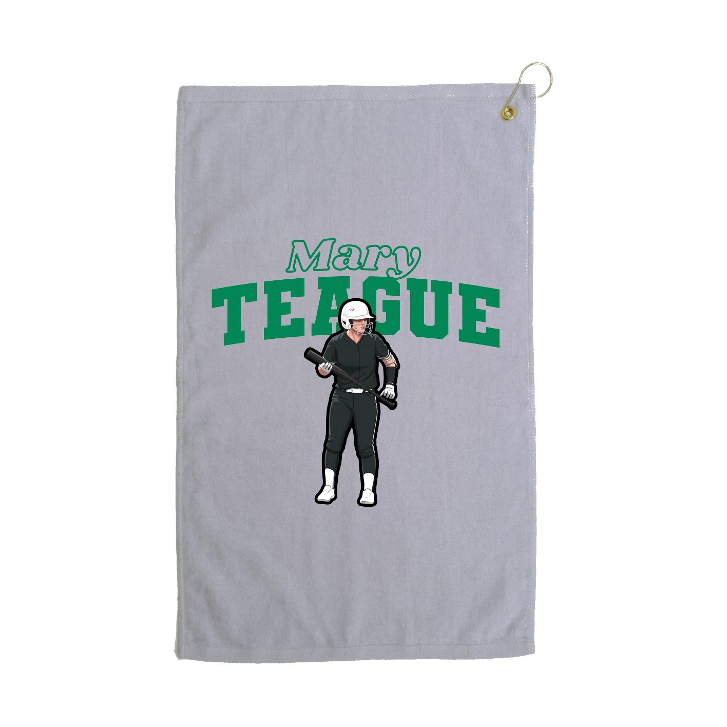 Golf Towel — Name Arch in Grey