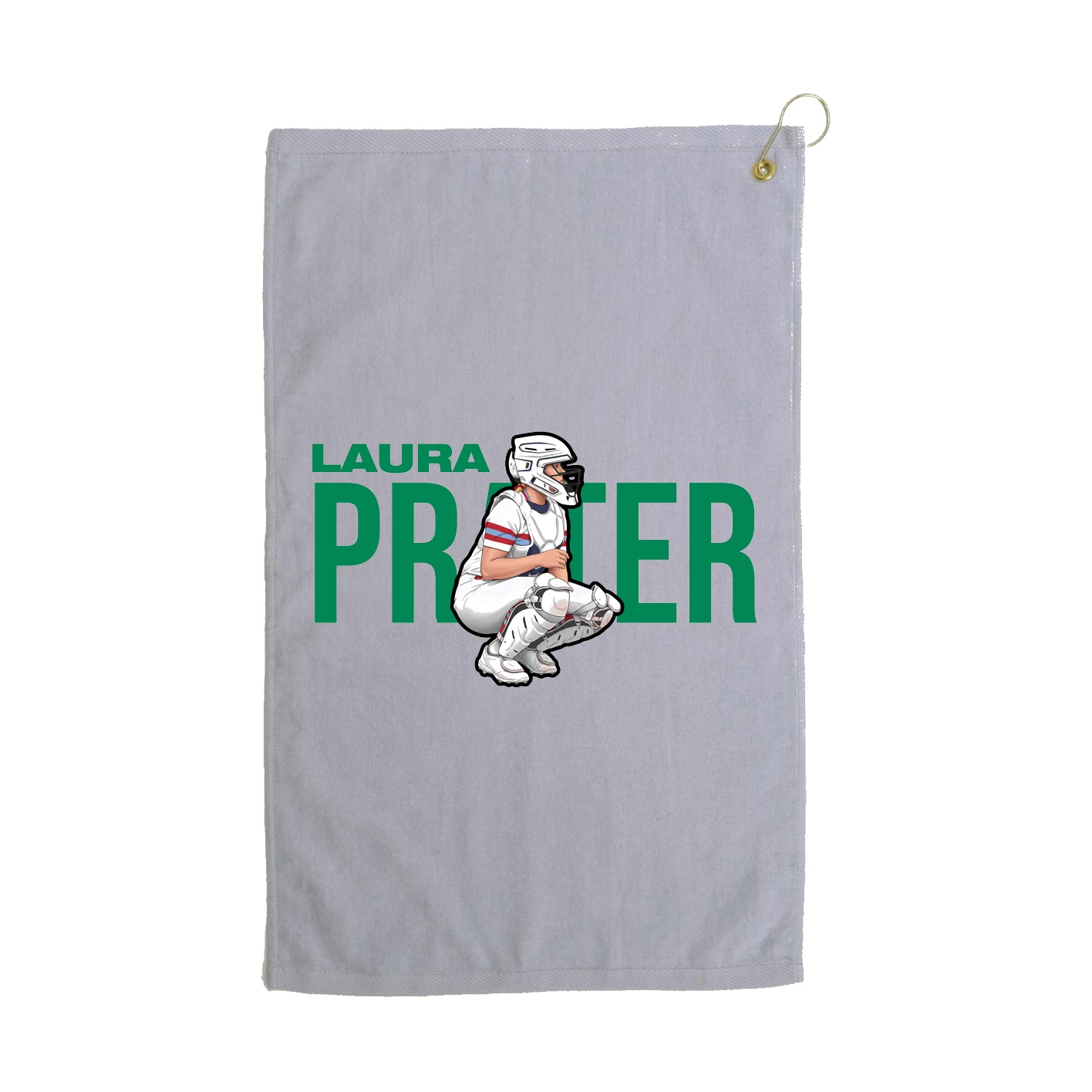Golf Towel — Player Name in Grey