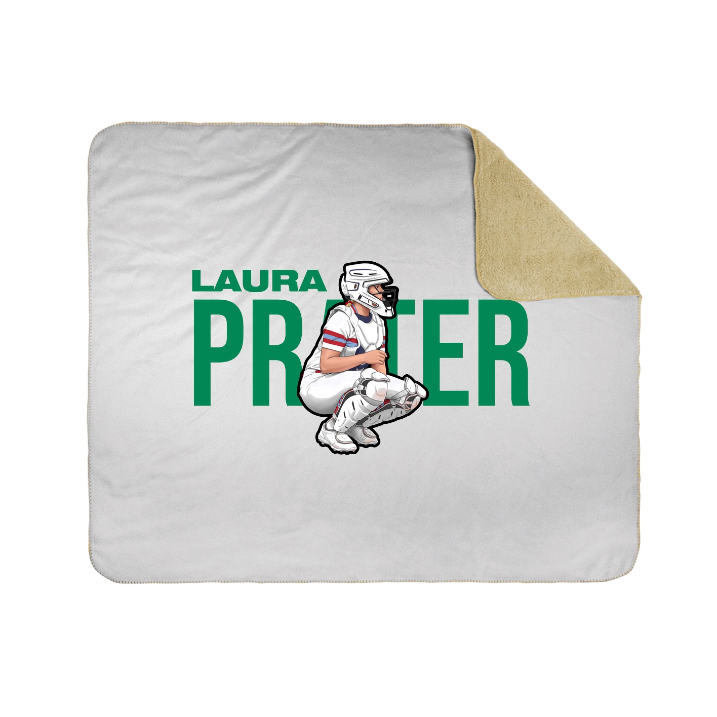 Throw Blanket — Player Name in White