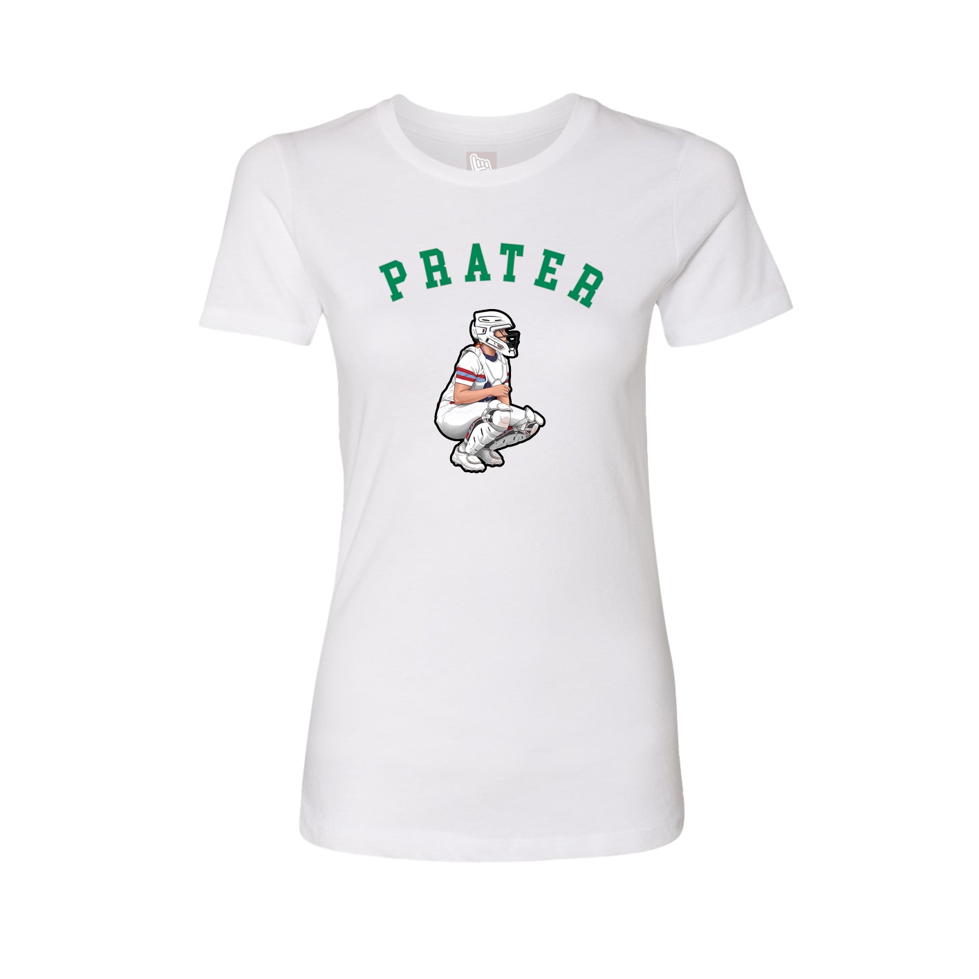 Fitted Women's Tee — Shirsey Arch in White