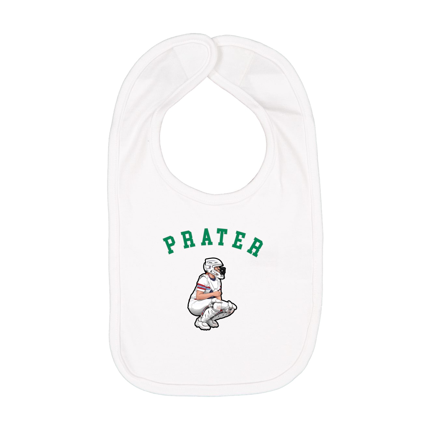 Infant Bib — Shirsey Arch in White