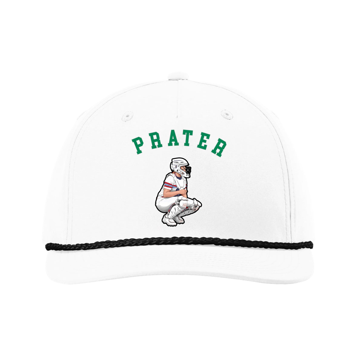 Five-Panel Classic Rope Cap — Shirsey Arch in White