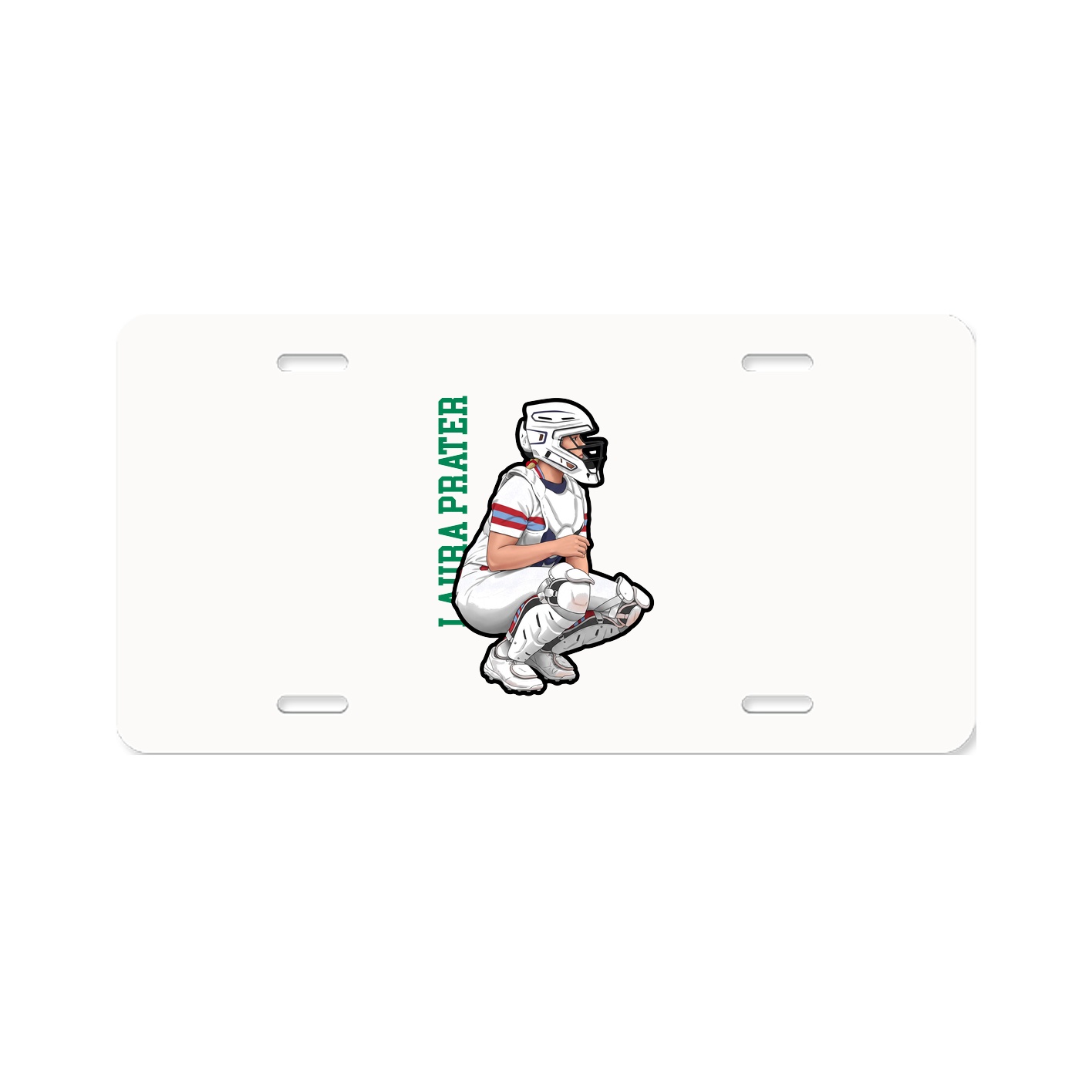 License Plate — Name Vertical in Classic