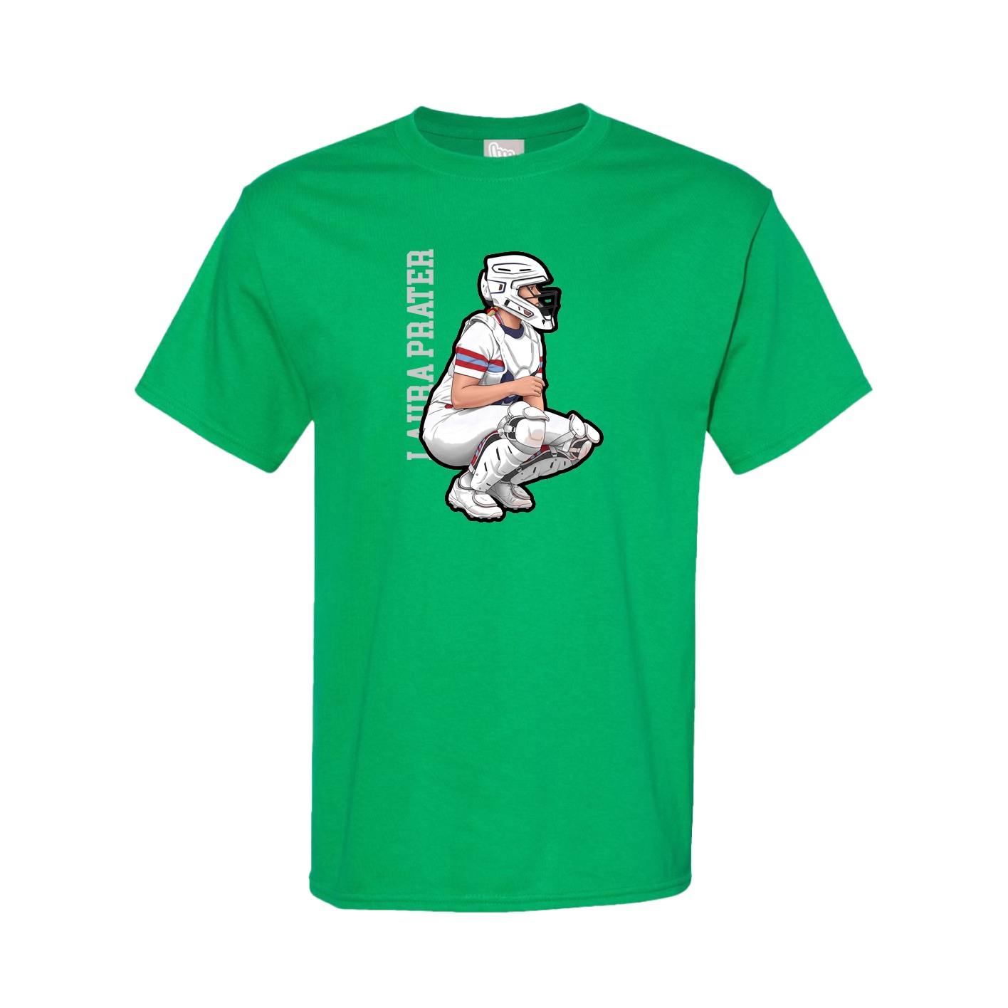 Youth Tee — Name Vertical in Green