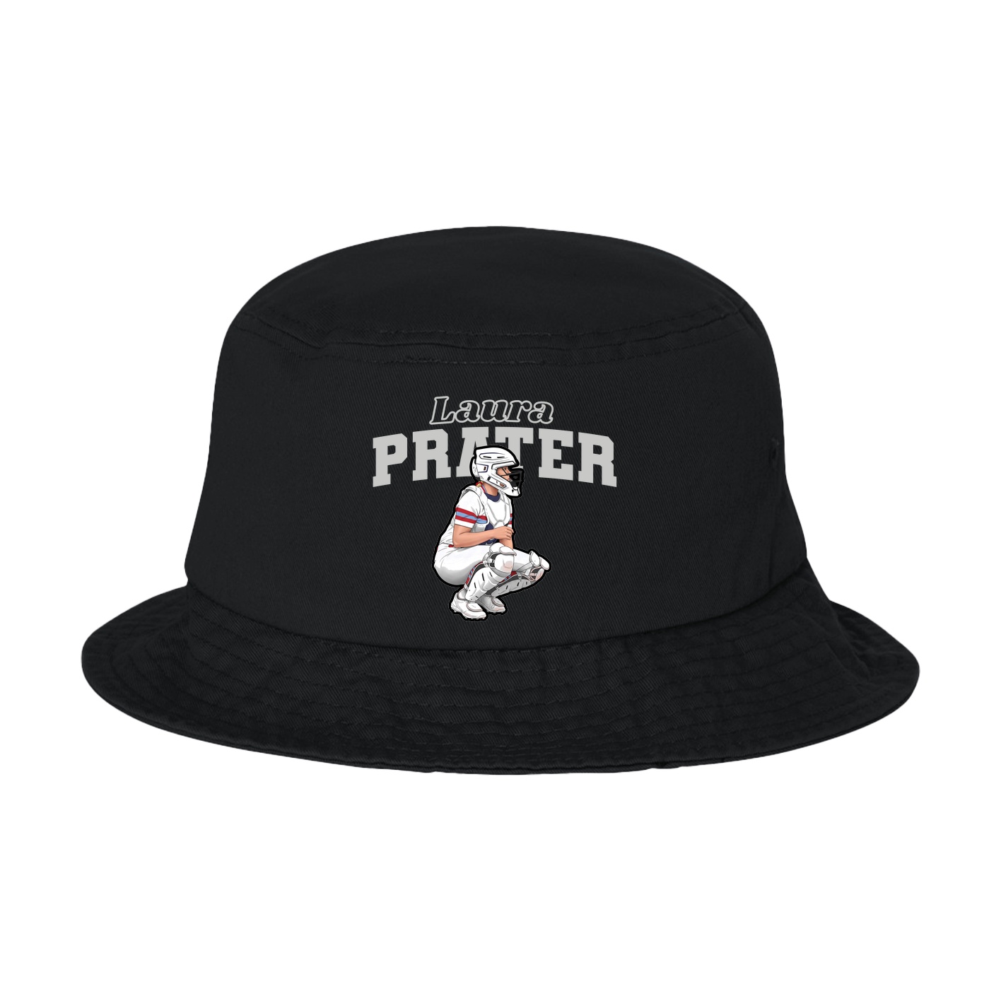 Bucket Cap — Name Arch in Black
