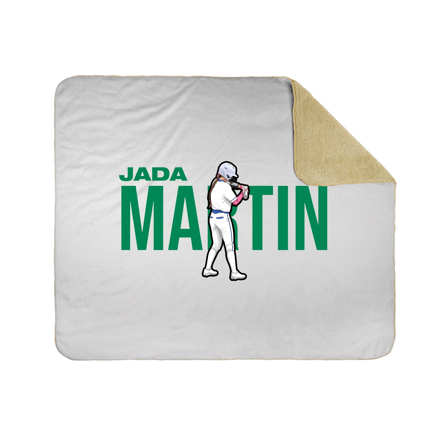 Throw Blanket — Player Name in White